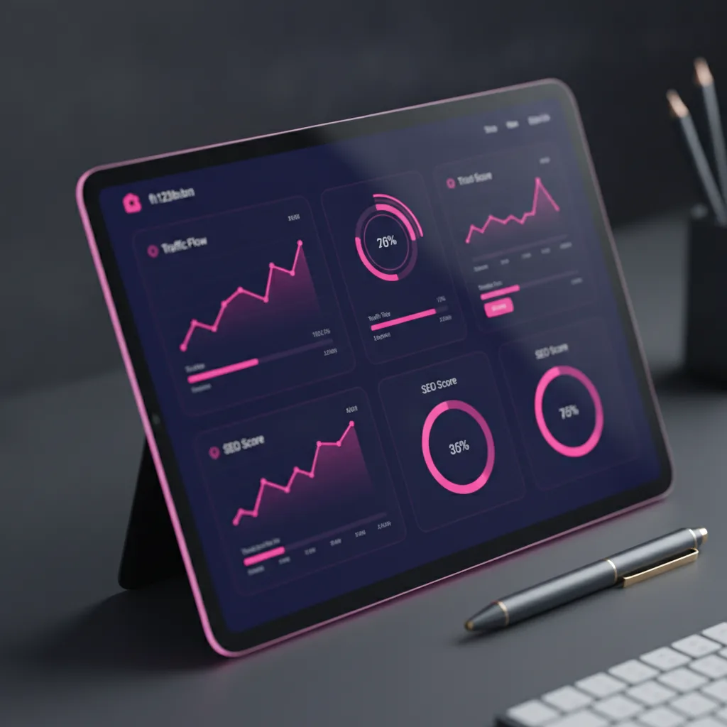 Digital marketing analytics dashboard interface